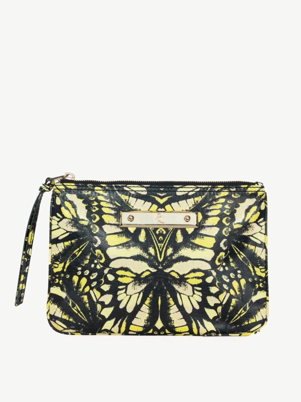 McQ by Alexander McQueen Green Butterfly Leather Flat Clutch